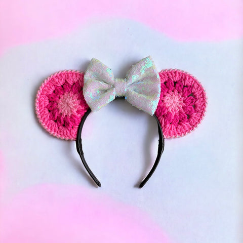 Crochet Ears - Pink Ombre