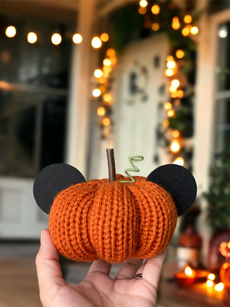 Knit Mouse Pumpkin - Burnt Orange